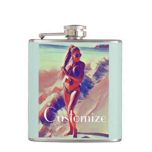 Beach Girl Thunder_Cove Flask