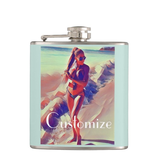 Beach Girl Thunder_Cove Flask (Front)