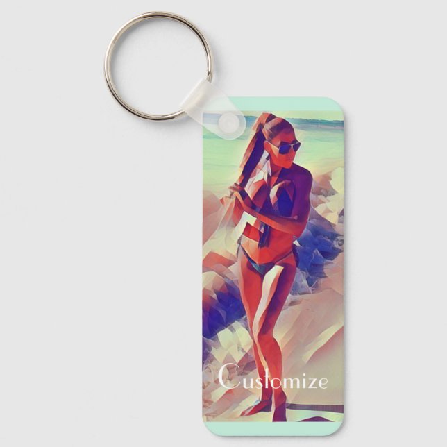 Beach Girl Thunder_Cove Keychain (Front)