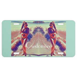 Beach Girl Thunder_Cove License Plate