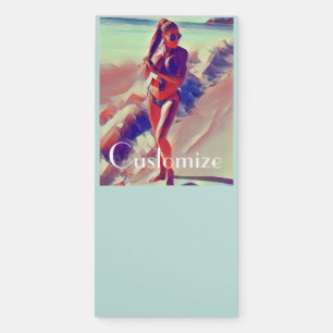 Beach Girl Thunder_Cove Magnetic Notepad