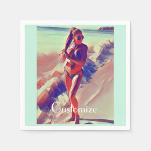 Beach Girl Thunder_Cove  Napkins