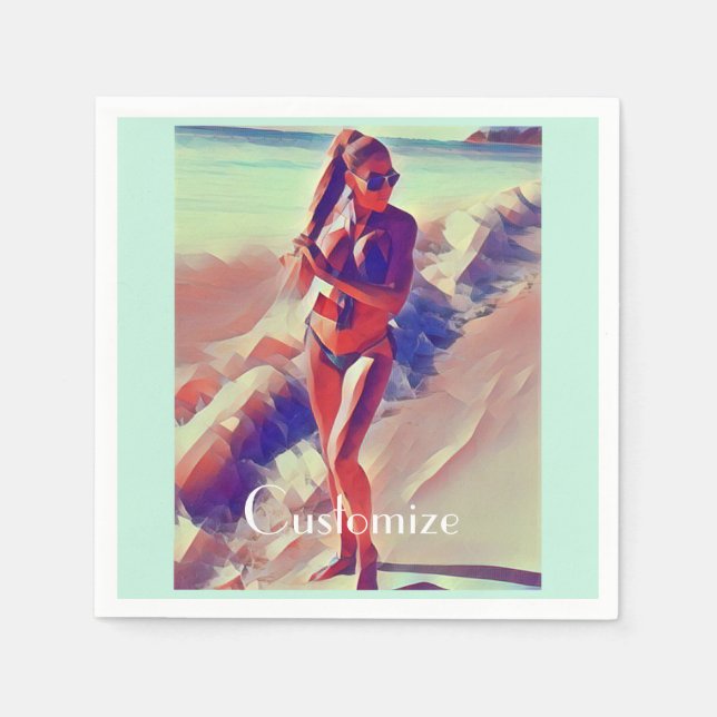 Beach Girl Thunder_Cove  Napkins (Front)