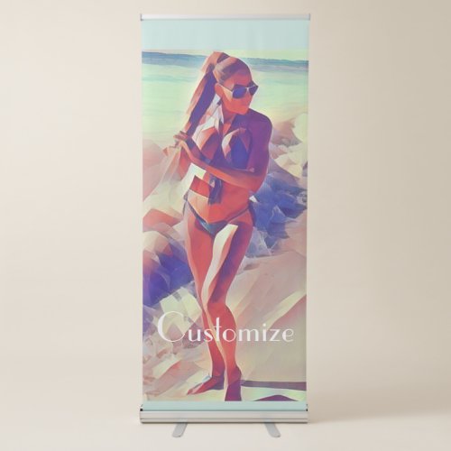 Beach Girl Thunder_Cove  Retractable Banner