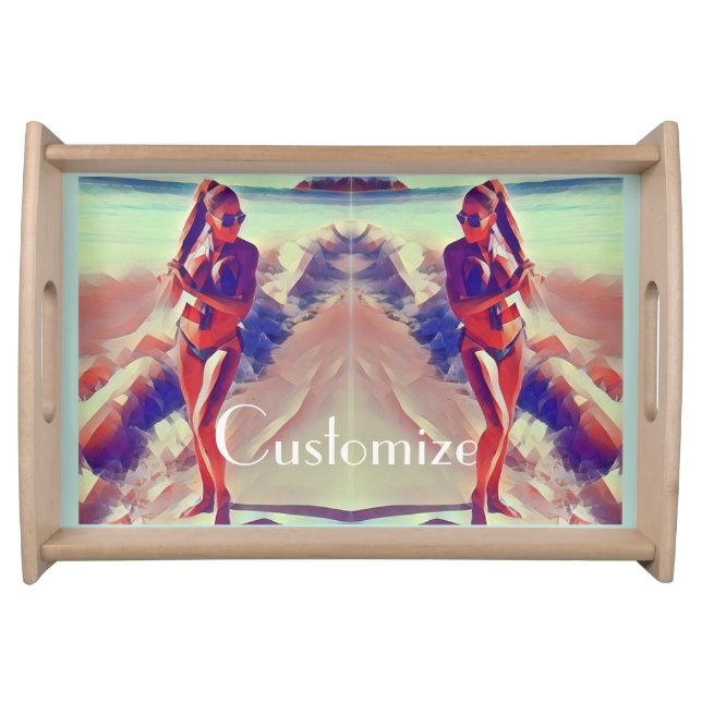 Beach Girl Thunder_Cove  Serving Tray (Front)