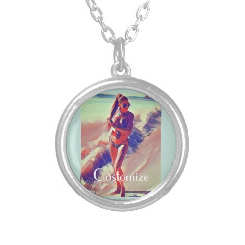 Beach Girl Thunder_Cove Silver Plated Necklace