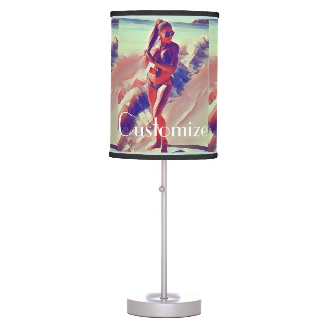Beach Girl Thunder_Cove Table Lamp (Front)