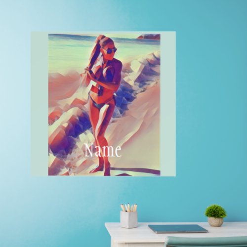 Beach Girl Thunder_Cove  Wall Decal