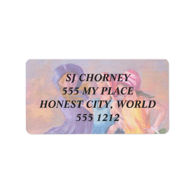 BEACH GIRLFRIENDS ADDRESS LABELS (Front)