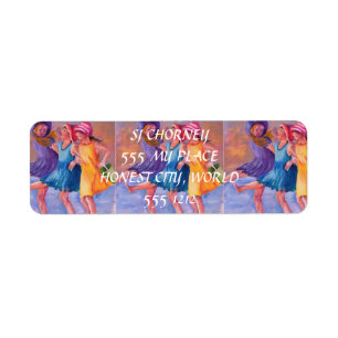 BEACH GIRLFRIENDS RETURN ADDRESS LABELS