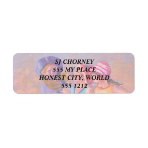 BEACH GIRLFRIENDS RETURN ADDRESS LABELS