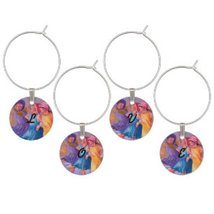 BEACH GIRLFRIENDS WINE GLASS CHARM