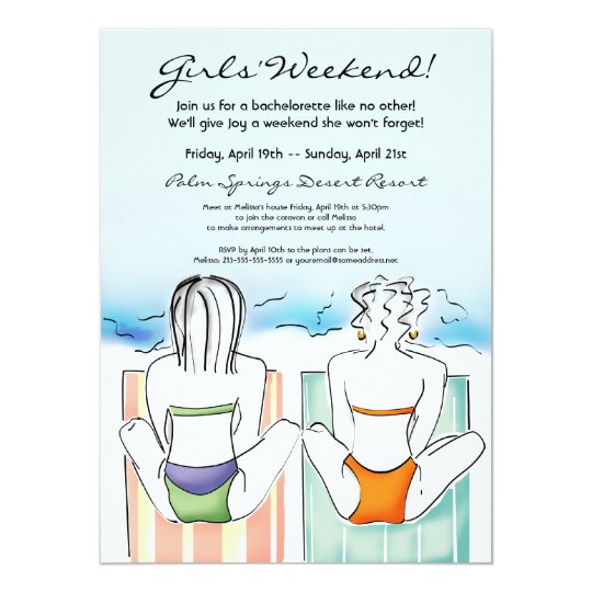 Beach Girls Summer Fun Invitation