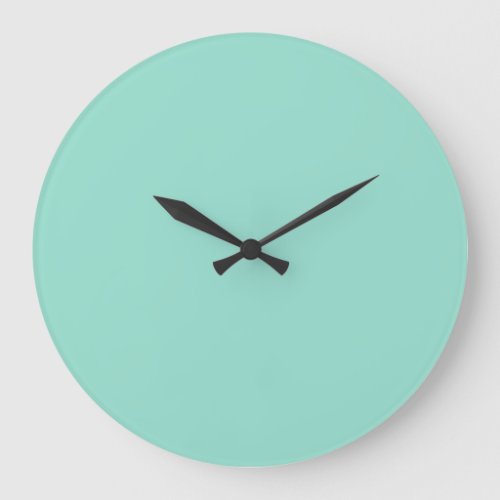 Beach Glass Aqua Solid Color 13_5412 Large Clock