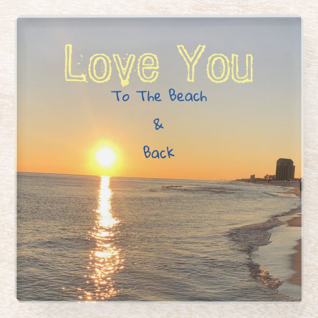 Beach  glass coaster (Front)