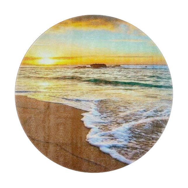 Beach Glass Cutting Board (Front)