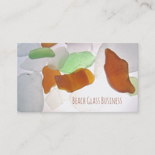 Beach Glass Lake Michigan Colorful Sea Shards Business Card