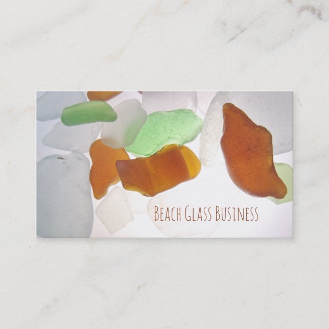 Beach Glass, Lake Michigan Colorful Sea Shards Business Card (Front)