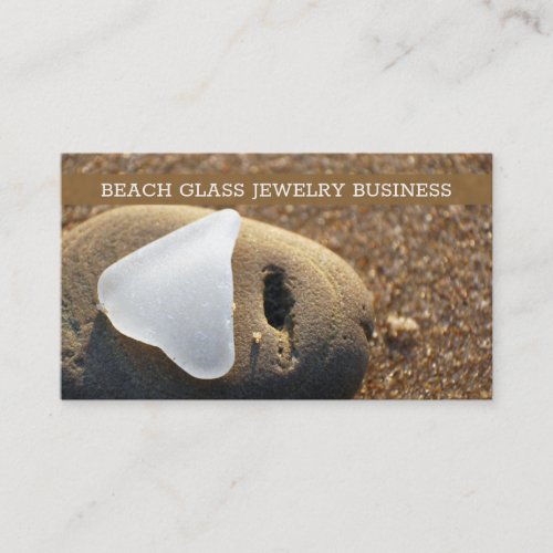 Beach Glass Lake Michigan Wave Tumbled Business Card