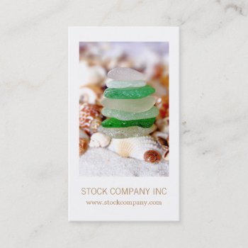 Beach Glass & Seashells Business Card by CarriesCamera at Zazzle