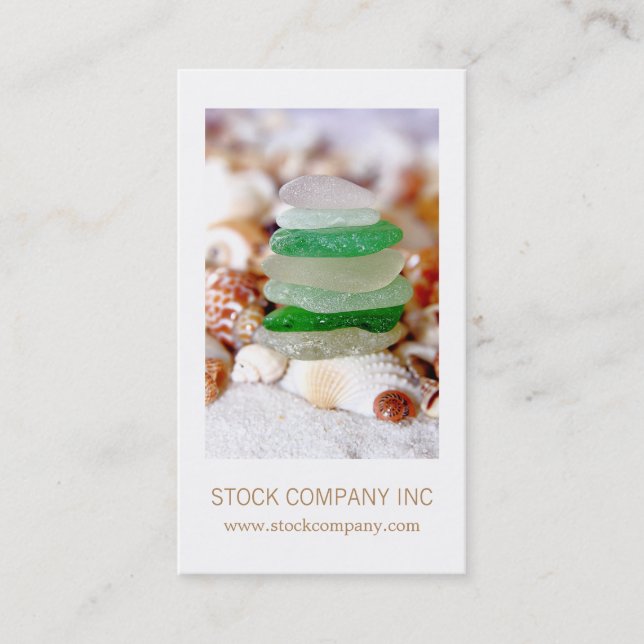 Beach Glass & Seashells Business Card (Front)