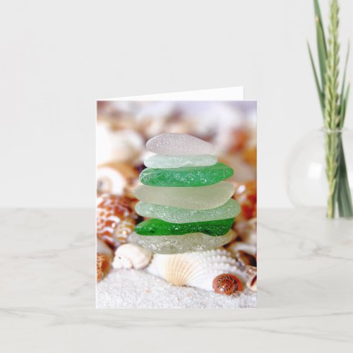 Beach Glass  Seashells Card
