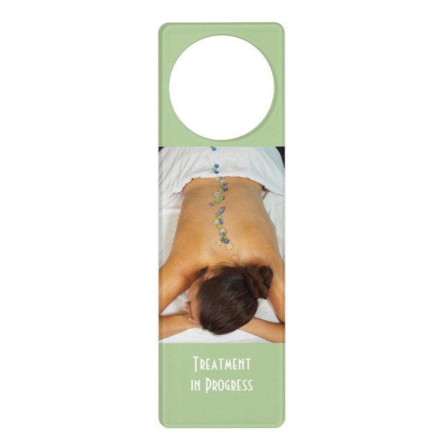 Beach Glass Stones Massage Photo Door Hanger (Front)