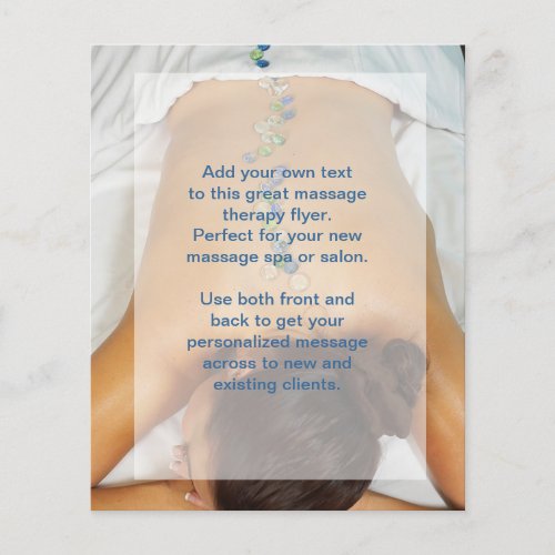 Beach Glass Stones Massage Photo Flyer