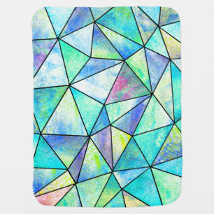 Beach Glass Triangles Baby Blanket