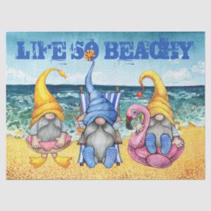 Beach Gnomes Decoupage Tissue Paper