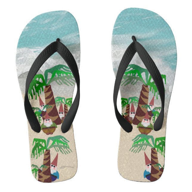 Beach Gnomes Flip Flops (Footbed)