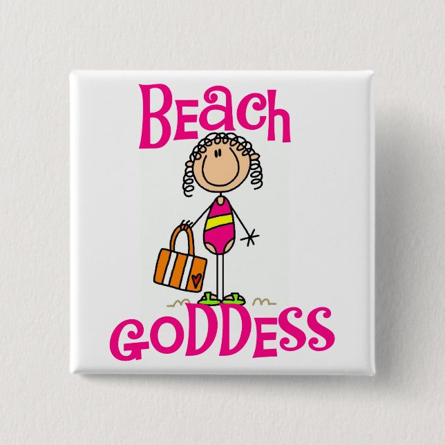 Beach Goddess Tshirts and Gifts Pinback Button (Front)