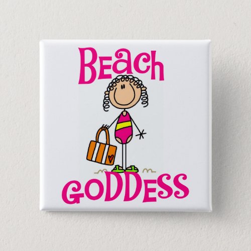 Beach Goddess Tshirts and Gifts Pinback Button