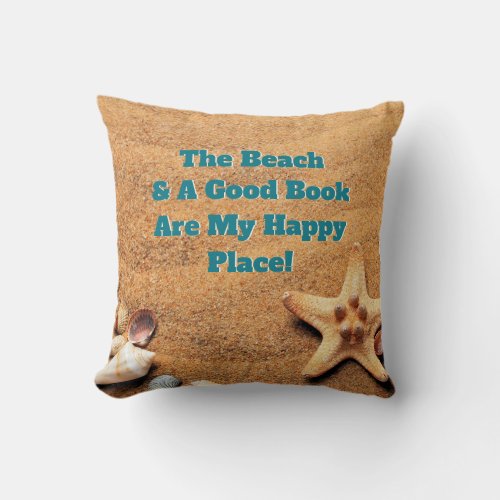 Beach Good Book Throw Pillow