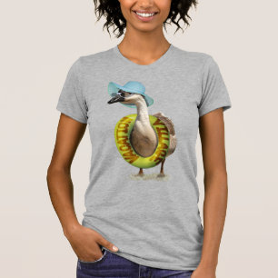 Beach Goose with Summer Hat T-Shirt