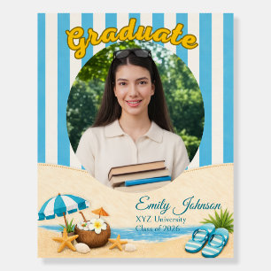 Beach Graduation 2026 Photo Welcome Sign