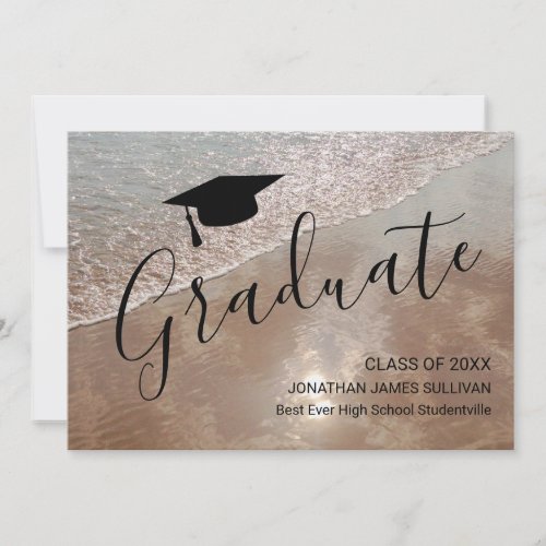 Beach Graduation Announcement