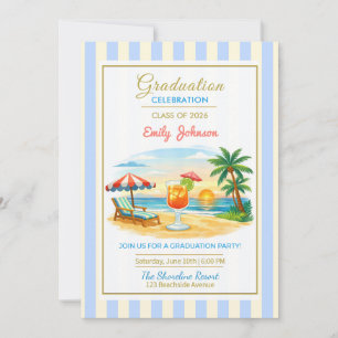 Beach Graduation Celebration   Class of 2026 Invitation