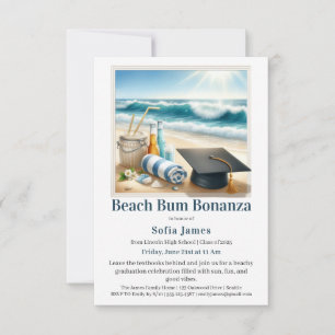 Beach Graduation Party Invitation