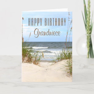 Beach Grandniece Birthday Card