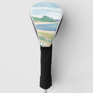Beach Grass Bay   Watercolor Ocean Coastal Sea Golf Head Cover