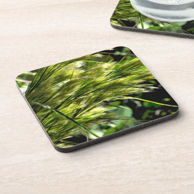 Beach Grass in the Breeze Drink Coaster (Left Side)