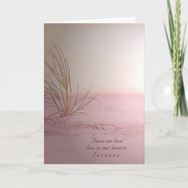 Beach Grass Sympathy Card (Front)
