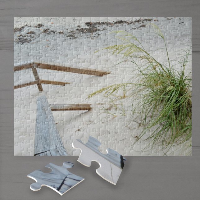 Beach Grass White Sand Dune Beach Photographic Jigsaw Puzzle (Creator Uploaded)