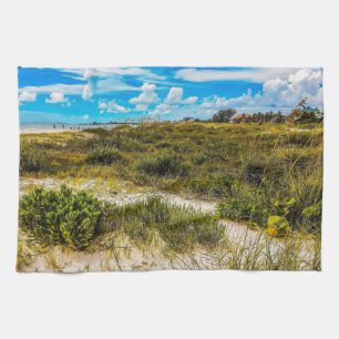 Beach Greens Kitchen Towel