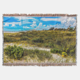 Beach Greens Throw Blanket