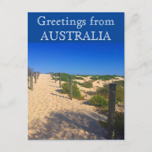 beach greetings australia postcard