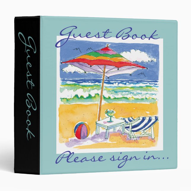 Beach Guest Book Binder (Front/Spine)
