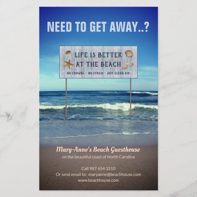 Beach Guest House Flyer (Front)