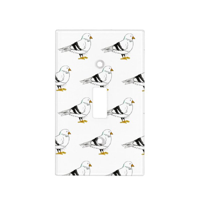 Beach Gull Seagull New York City Pigeon Bird Light Switch Cover (Front)